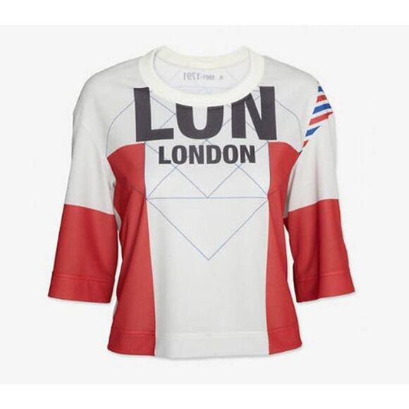 Surreal But Nice London Jersey Crop Top Spring & Summer 2014 Collection Sz S - Picture 1 of 10